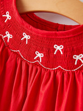 Load image into Gallery viewer, Smocked Christmas Bow Dress
