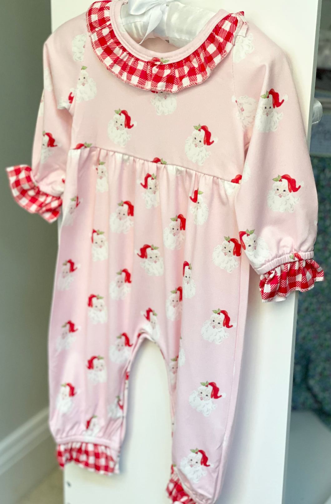 Pretty in Pink Santa Romper