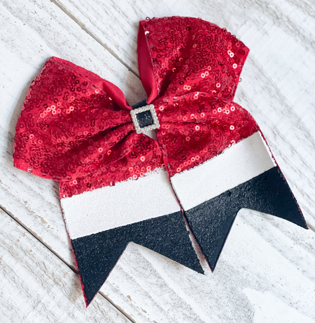 Santa Sequin Bow