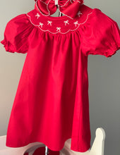 Load image into Gallery viewer, Smocked Christmas Bow Dress
