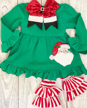 Load image into Gallery viewer, Santa Applique Striped Set
