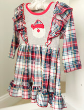 Load image into Gallery viewer, Christmas Plaid Santa Dress
