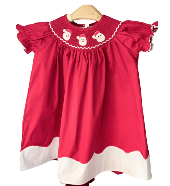 Smocked Santa Dress – Classic Tots