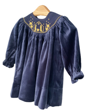 Load image into Gallery viewer, Velvet Nativity Smocked Dress
