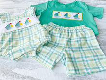 Load image into Gallery viewer, Sailboat Embroidered Boys Short Set
