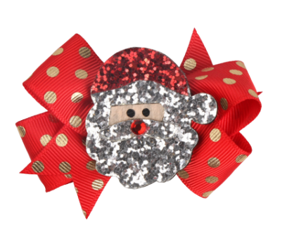 Santa Sparkle Hair Bow