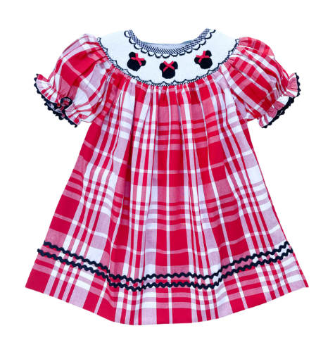 Plaid Minnie Smocked Dress