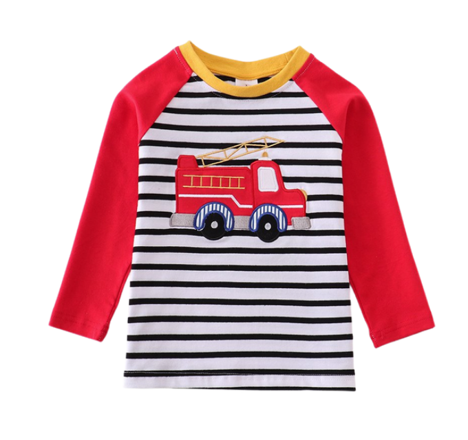 Fire Engine Applique Shirt