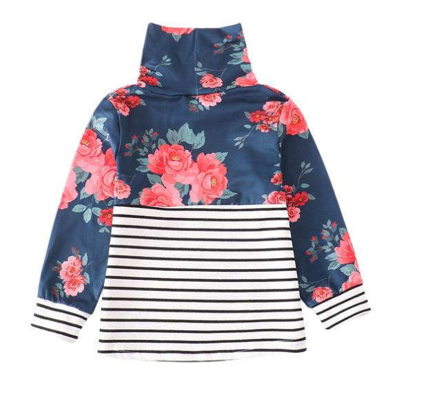 Floral Stripped Pullover