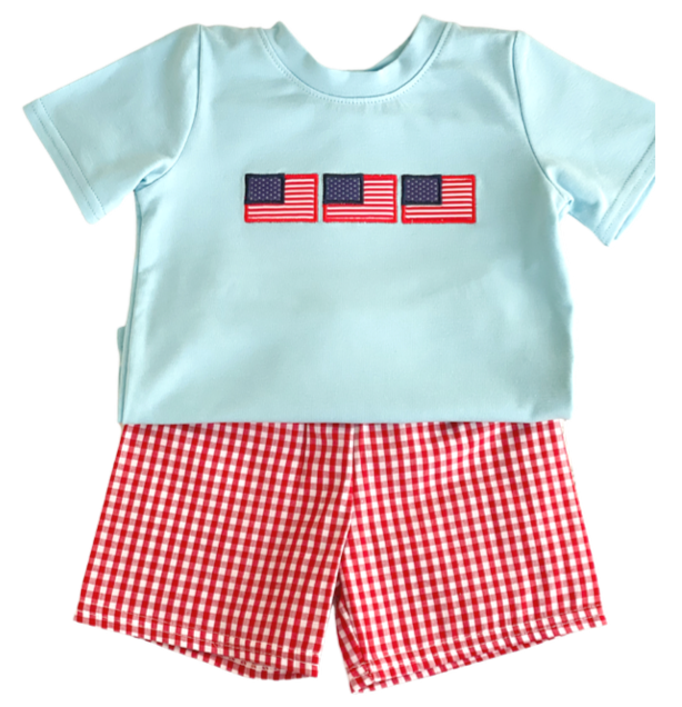 Stars and Stripes Boys Short Set